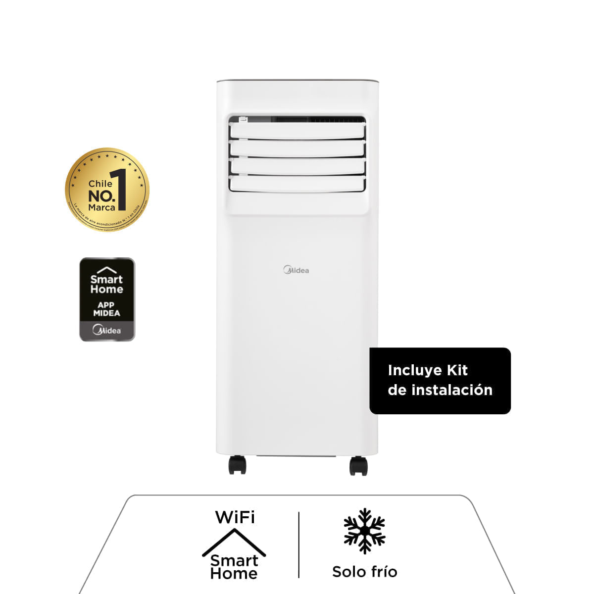 Midea Portátil i-Gloo solo Frio 9000 Btu + Wifi