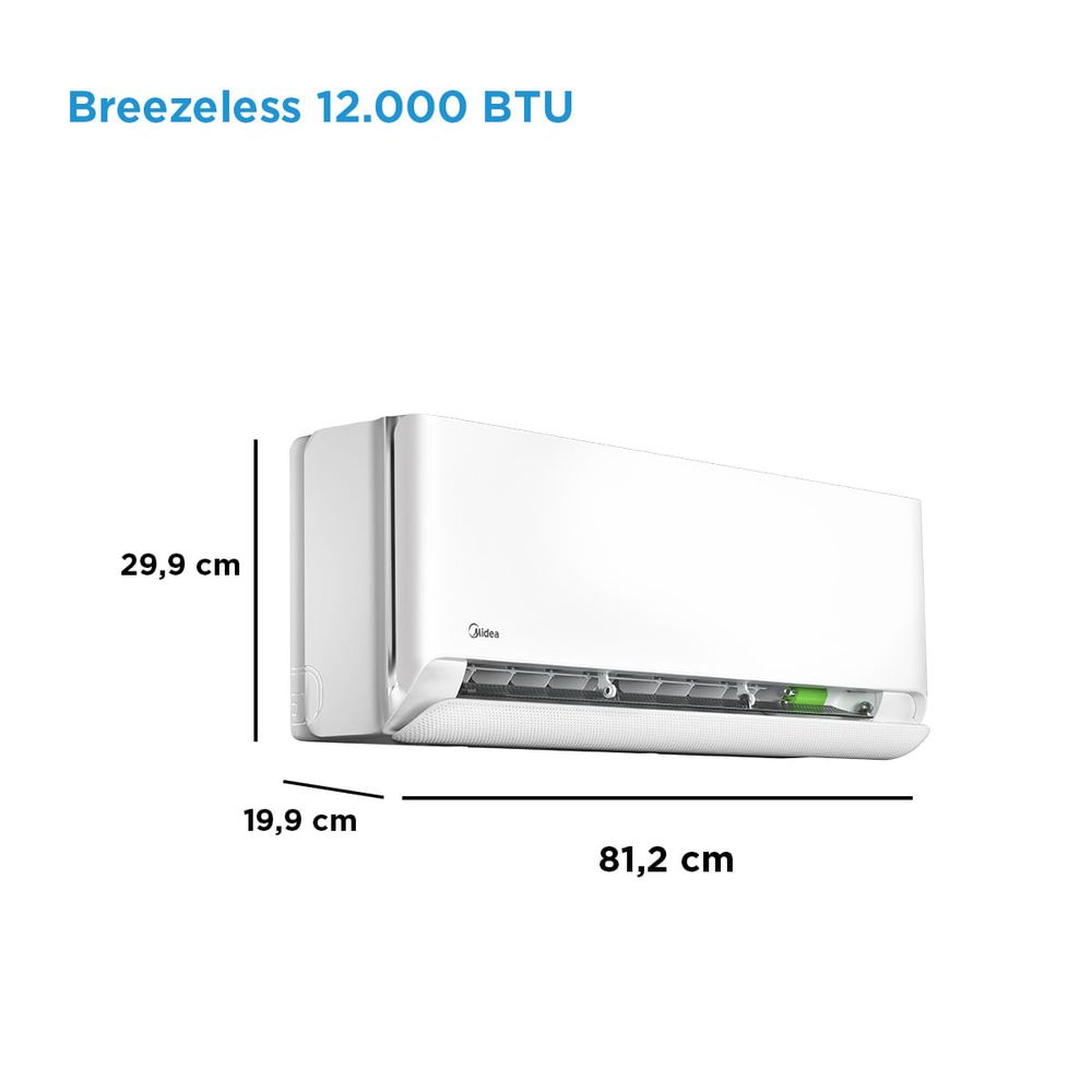 Midea Multisplit Breezeless 9000+12000 BTU Frío/Calor Wi-Fi Blanco, foto 8