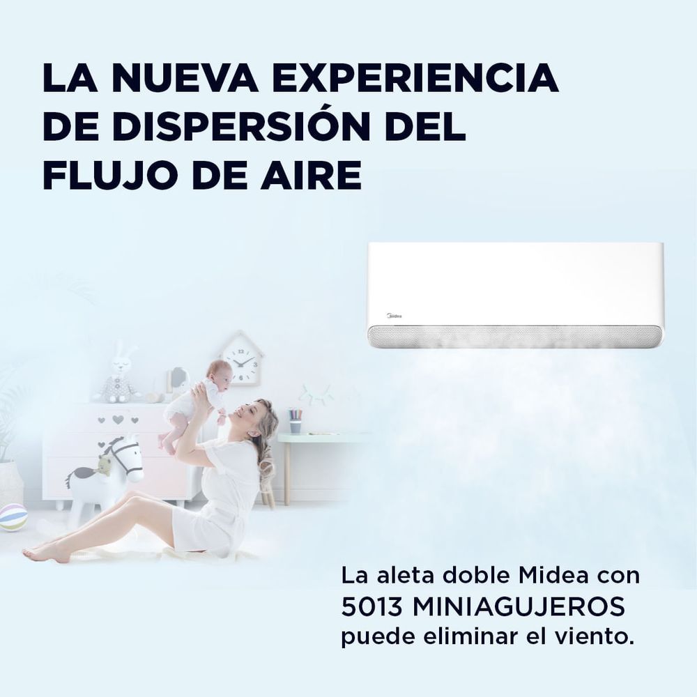 Midea Multisplit Breezeless 2x12000 BTU Frío/Calor Wi-Fi Blanco, foto 7