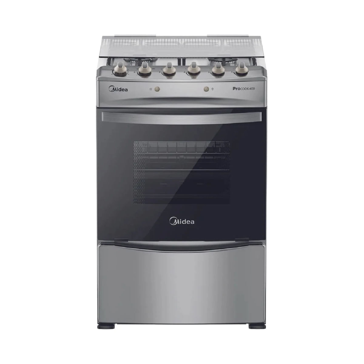 Midea Cocina a Gas 60 cm 4 Quemadores Inox