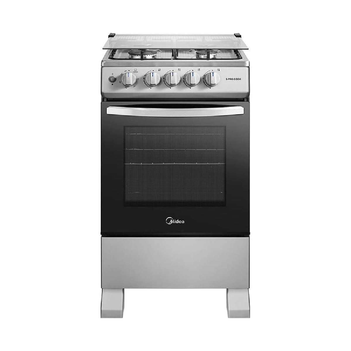 Midea Cocina a Gas 49,3 cm 4 Quemadores Inox