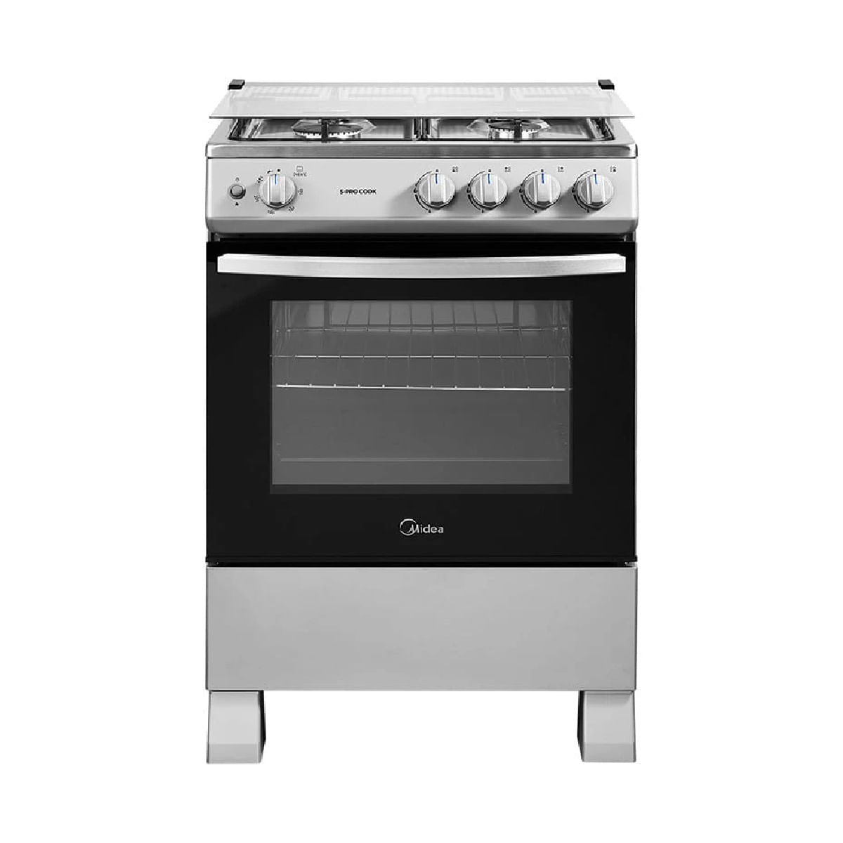 Midea Cocina a Gas 59,3 cm 4 Quemadores Inox